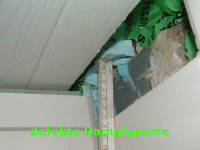 defekte Dampfsperre