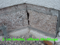 2 cm breite, offene Sto�fuge