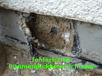 fehlerhafte
Bitumendickbeschichtung
